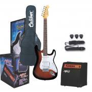 Pack Guitarra Electrica Amplificador Y Accesorios Caliber Mod. Gc Sunburst