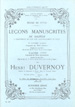 DUVERNOY, H.- 20 LECCIONES MANUSCRITAS VOL.2 EN 7 CLAVES