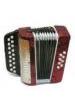 MINIATURA ACORDEON BOTONES ROJO 9x9x4 CM CON CAJA