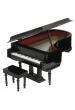 MINIATURA PIANO COLA CON BANQUETA 16X22X12 CM CON CAJA