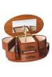 JOYERO MUSICAL BAILARINA ESCRITORIO MADERA CEREZO 19 CM