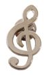 Silver Plated G-clef Ragtime Pin