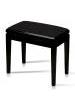 Banqueta Fija Hidrau Model Bf11 Cajon Negro Brillo Tapizado Negro