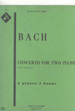 BACH, J. S.- DOBLE CONCIERTO DO MAYOR BWV.1061 - (2 Pianos 4 manos)