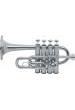 TROMPETA PICCOLO SIB/LA BACH 196 4 PISTONES PLATEADA