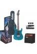 PACK GUITARRA ELECTRICA AMPLIFICADOR Y ACCESORIOS CALIBER MOD. JS AZUL