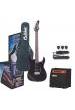PACK GUITARRA ELECTRICA AMPLIFICADOR Y ACCESORIOS CALIBER MOD. JS NEGRO