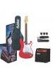 PACK GUITARRA ELECTRICA AMPLIFICADOR Y ACCESORIOS CALIBER MOD. GC ROJO